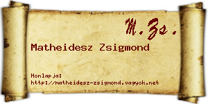 Matheidesz Zsigmond névjegykártya